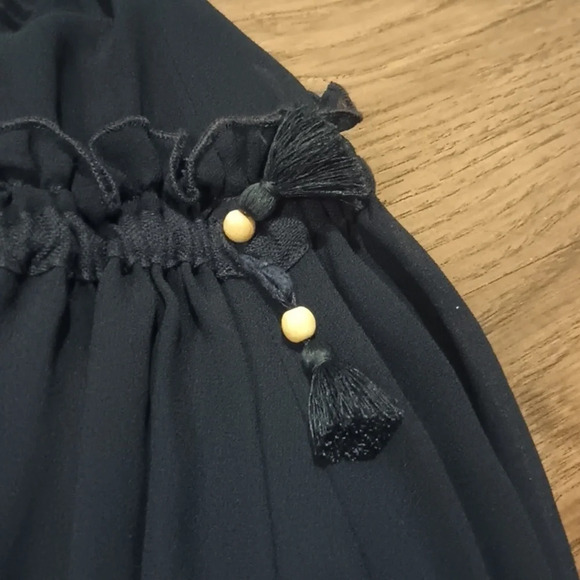 SeeByChloe Black Tiered Ruffle Mini Skirt A36 - Picture 2 of 9